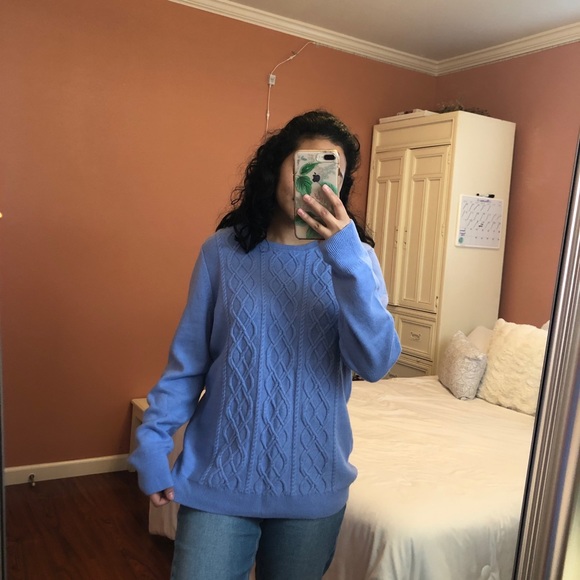 Talbots // Blue Cable Knit Sweater - Picture 9 of 9